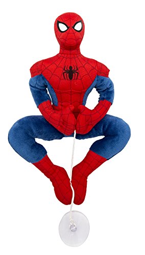 Joy Toy 1200048 Spiderman Plüsch mit Saugnapf für das Fenster, Auto, 25 cm Spider Man Plüschtier