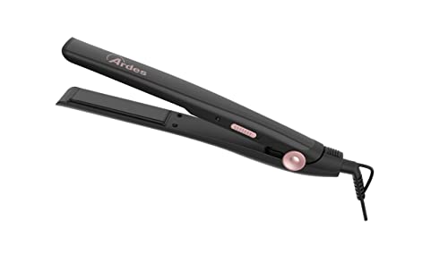 ARDES - ARPIA01 Professioneller Haarglätter für glattes und welliges Haar HERA 28W, Keramischer Haarglätter mit 360° drehbarem Kabel, Haken und Plattenverriegelung, mit schneller Erwärmung