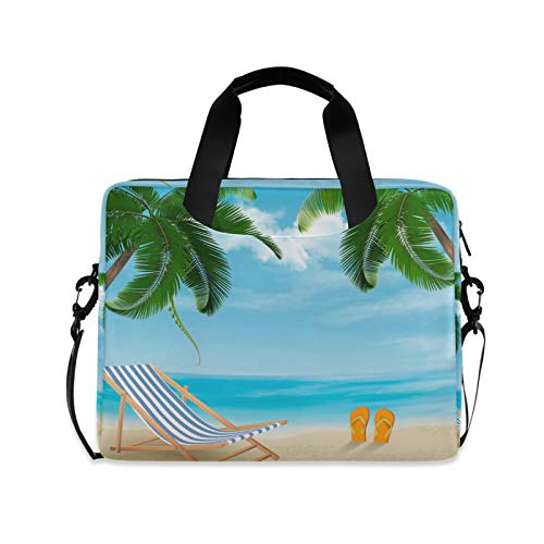 JNlover Laptoptasche mit tropischem Strand-Palmenmotiv, 40,6 cm (16 Zoll)