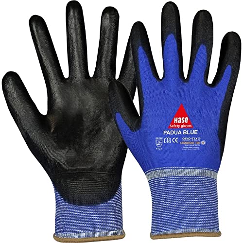 Boni-Shop Montage-, Arbeits- und Chemikalienschutzhandschuhe (11, 12 Paar Padua Blue)