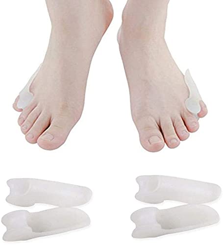Pedimend Zehenschutz aus Silikongel (2 Paar) – Schutz für entzündete Fußballen – kleine Zehentrenner, Dehner, Geradehalter – Ausrichtung für kleine Zehen – Fußpflege – Unisex – Fußpflege