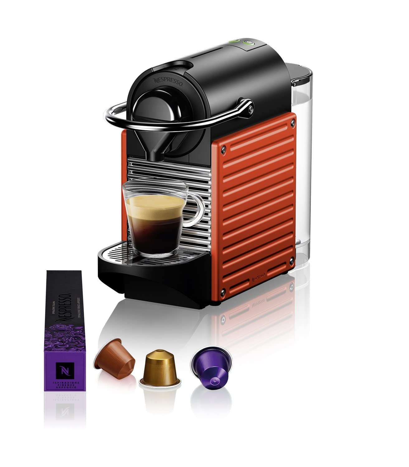 Nespresso Krups XN3045 Pixie Kaffeekapselmaschine | 1260 Watt | 0,7 l Wassertankkapazität | Pumpendruck 19 Bar | kompaktes Design | Rot