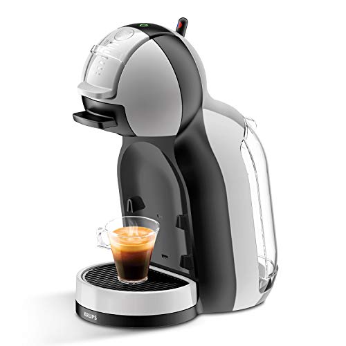 Krups KP123B Dolce Gusto Maschine Mini Me | Kaffeekapselmaschine | über 30 verschiedene Getränke vollautomatisch | Heiß- und Kaltfunktion | 1500 W | 0.8 L | 28.8 x 19.2 x 36.3 cm | Artic-Grey/schwarz