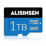 1024GB Micro SD-Karte 1024GB SD-Speicherkarte 1024GB TF-Karte 10 Level High-Speed-Adapter für Armaturenbrettkameras, Kameras, Überwachungskameras, Überwachungskameras