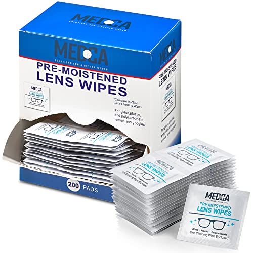 MEDca Brillentücher Reinigungstücher Spender Vorbefeuchtet “200er Packung”