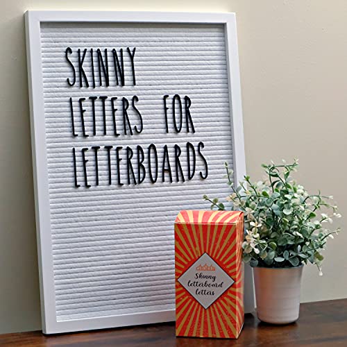 Skinny Letterboard Buchstaben Set (Letters Only) Rae Dunn Decor Schriftbuchstaben für Briefbrett Zubehör, Filztafel Buchstaben für Geburt Ankündigung Schild, Nachrichtentafel Buchstaben für Baby