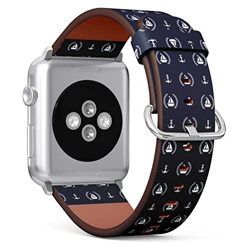IKIKI-TECH Kompatibel mit Apple Watch-Armband, 38 mm, 40 mm, 41 mm (maritimes Stimmungsmuster), veganes Ersatzarmband für iWatch Series 8, 7, 6, 5, 4, 3, 2, 1 Ultra SE