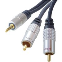 shiverpeaks SP30832-10 Audio-Kabel 10 m 3.5mm 2 x RCA Blau - Chrom (SP30832-10)