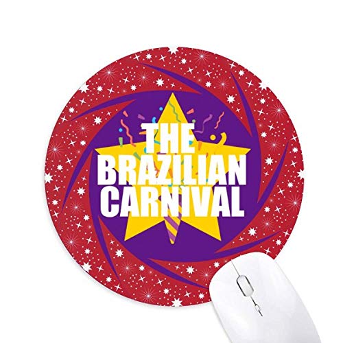 Brasilianischer Karneval Passion Wheel Mouse Pad Round Red Rubber