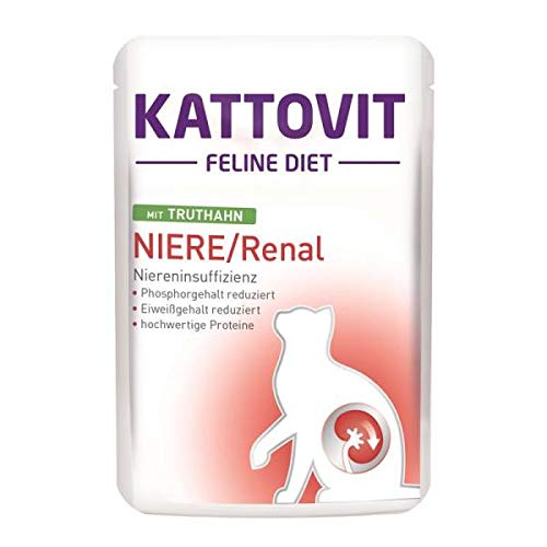 Kattovit | Feline Diets Niere/Renal mit Truthahn | 24 x 85 g