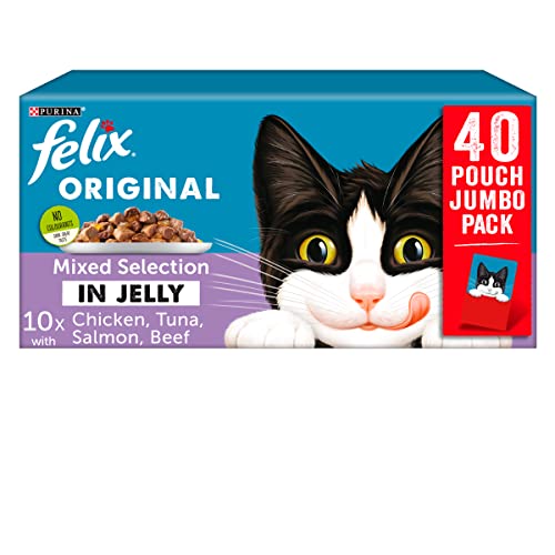 Felix 20353/4192 Nestle Pouch Mixed Selection in Jelly 40 Pack - 100g - EU/UK