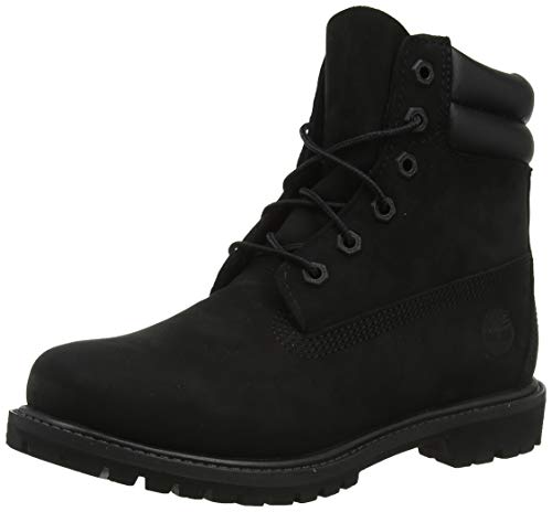 Timberland Damen Waterville 6 Inch Double Collar Waterproof Stiefel, Schwarz (Black Nubuck), 37 EU