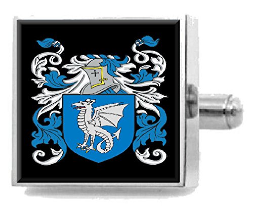 Mackie Schottland Heraldik Wappen Sterling Silber Manschettenknöpfe Gravur Nachricht Box