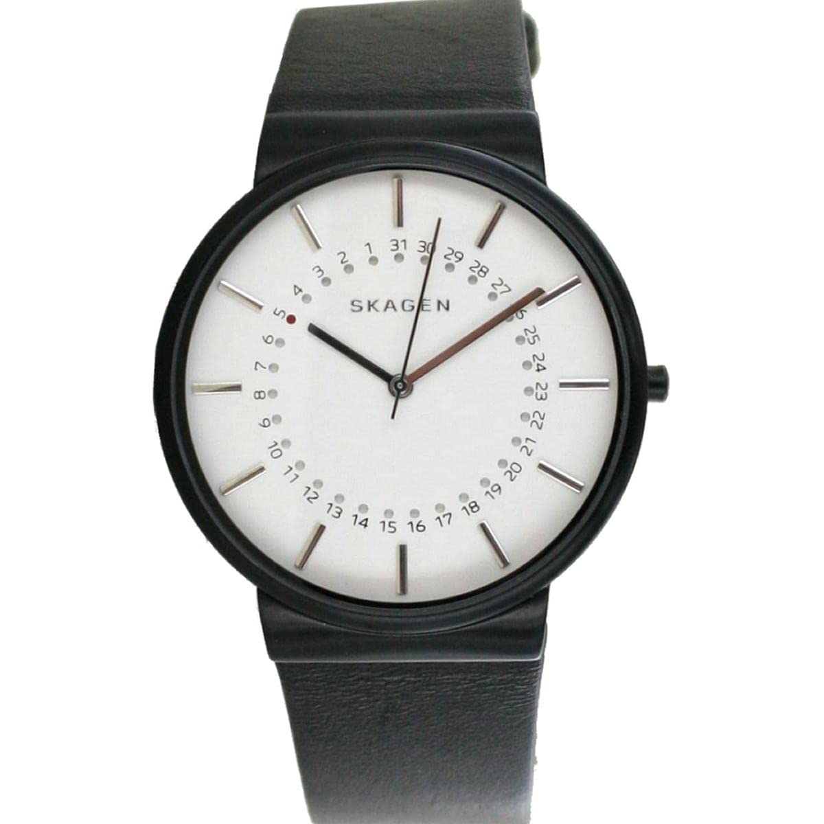Skagen Herren Analog Quarz Uhr mit Leder Armband SKW6243