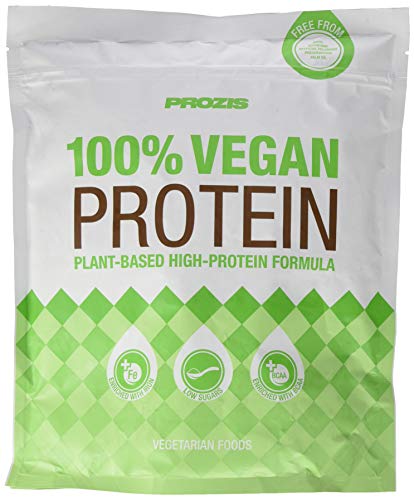 Prozis 100% Vegan Protein, Pulver, 900 g Schokolade-Haselnuss - Rein Veganes Protein, geeignet für Veganer und Vegetarier