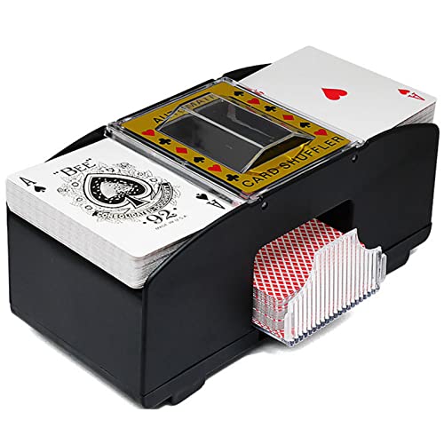 FAMKIT Automatischer Pokerkarten-Mixer für 1 bis 2 Spiele – elektrischer Mixer mit Batterien für Zuhause, Partys, Clubs