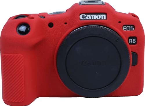 Zakao R8 Hülle, weiche Silikontasche, leicht, schmal, Gummi, schützende Digitalkamera-Schutzhülle für Canon EOS R8 (rot)