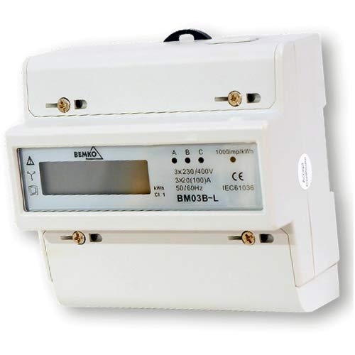 Unterstromzähler/Drehstromzähler Hutschiene 3x100A digital 3-Phasen Bemko BM03B-L