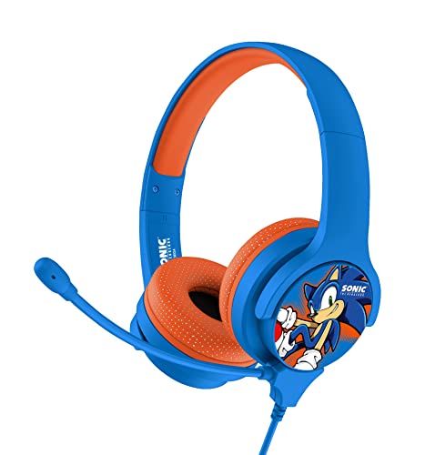 OTL Technologies SH0907 Sonic The Hedgehog Interactive Wired Study Headphones with Detachable Mic