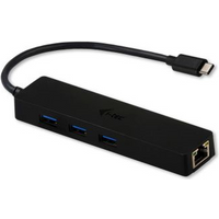 I-Tec USB C Slim 3-port HUB with Gigabit Ethernet adapter - Hub - 3 x SuperSpeed USB3.0 + 1 x 10/100/1000 - Desktop (C31GL3SLIM)