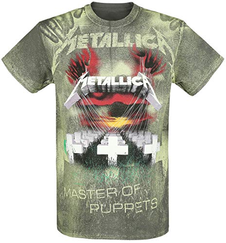 Metallica Master of Puppets - Allover T-Shirt Charcoal M