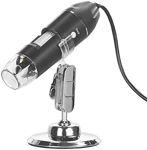 Somikon Microskop: Digitales USB-Mikroskop mit Kamera & Ständer, 1600-fache Vergrößerung (Microscope)