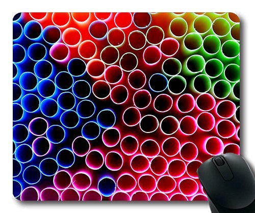(Precision Lock Edge Mouse pad) Abstract Circles Close-Up View Colorful Colourful Gaming Mouse pad Mouse mat for mac or Computer
