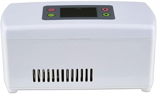 Samnuerly Cool Box Autokühlschrank, 5L Autokühlschrank, tragbarer Minikühlschrank, AC- und DC-Hotspot-System, Thermostat, Medikamentenaufbewahrung