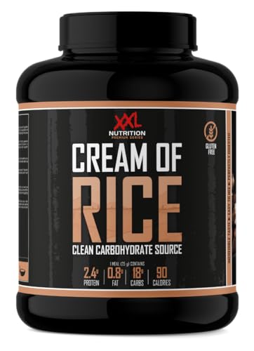 XXL Nutrition - Cream Of Rice - Gesunder Milchreis, Gemahlenes Reismehl, Kalorien- und Fettarm, 20 Gramm Kohlenhydrate pro Portion - Chocolate - 2000 Gramm