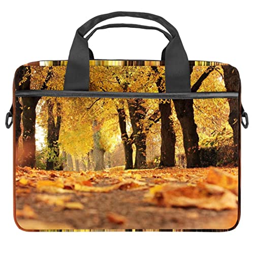 Nature Scenery Autumn Laptop Shoulder Messenger Bag Crossbody Briefcase Messenger Sleeve for 13 13.3 14.5 Inch Laptop Tablet Protect Tote Bag Case, mehrfarbig, 11x14.5x1.2in /28x36.8x3 cm