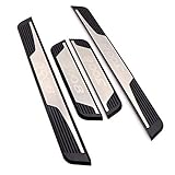 HIGH FLYING Edelstahl und Kunststoff Außen Door Sill Scuff Plate Displayschutzfolie Schwelle 4 Für 3008 GT 2016 2017 2018 KFZ Zubehör pg3008gt