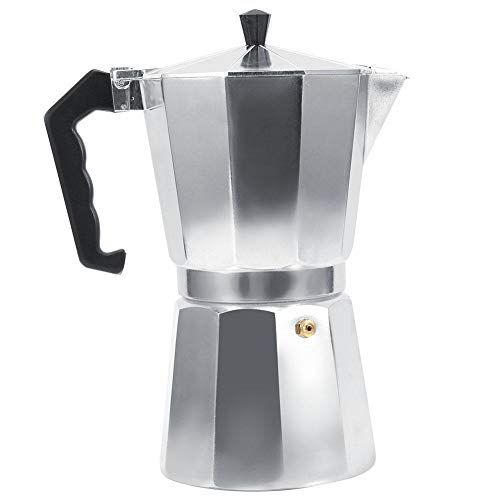 Italienische Moka Kanne, 3/6/9/12 Tassen Aluminium, Espressomaschine, Herd Home Office Heiß verwenden, Moka Wasserkocher, für Kaffee(600ML 12cups)