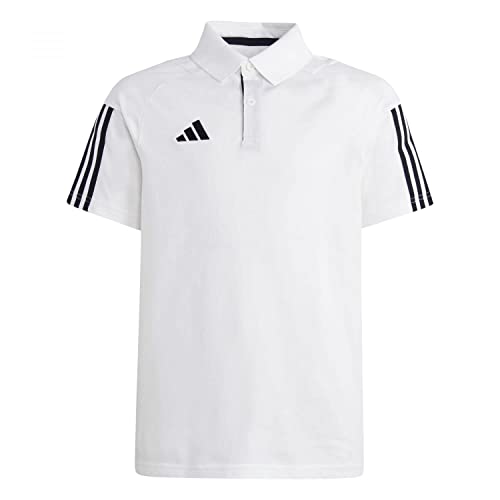 Adidas Unisex Kids Polo Shirt (Short Sleeve) Tiro 23 Competition Cotton Polo Shirt, White, IC4576, 116