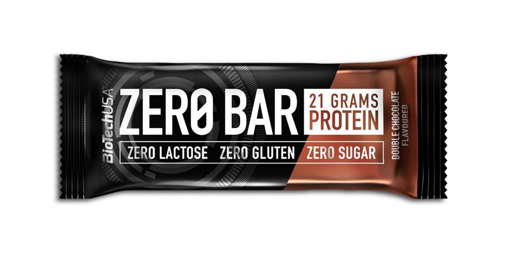 3x BiotechUSA Zero Bar, Schokolade-Karamell, 20x50g Riegel (3er Pack)