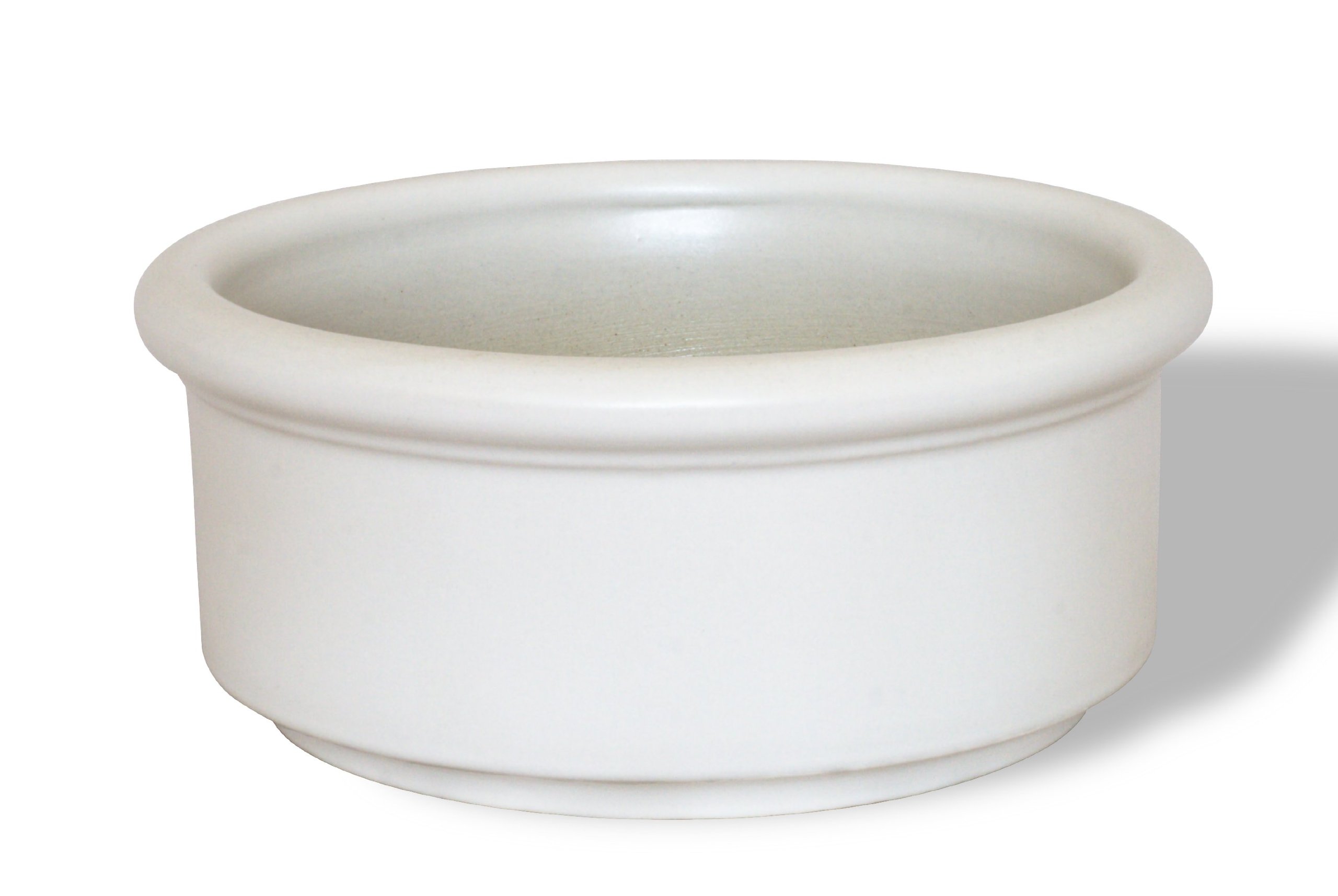 großer Hundenapf 3 Liter aus hochwertiger robuster Keramik 28x11 cm Fressnapf Futternapf Futterschale Napf (weiß)
