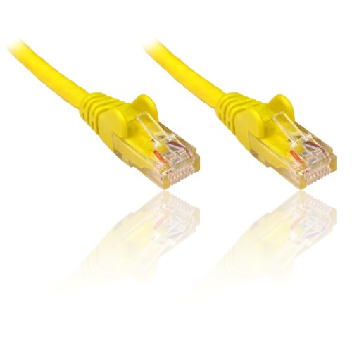 PremiumCord Netzwerkkabel, Ethernet, LAN & Patch Kabel CAT5e, UTP, Schnell flexibel & Robust RJ45 Kabel 1Gbit/S, AWG 26/7, Kupferkabel 100% Cu, Gelb, 20m