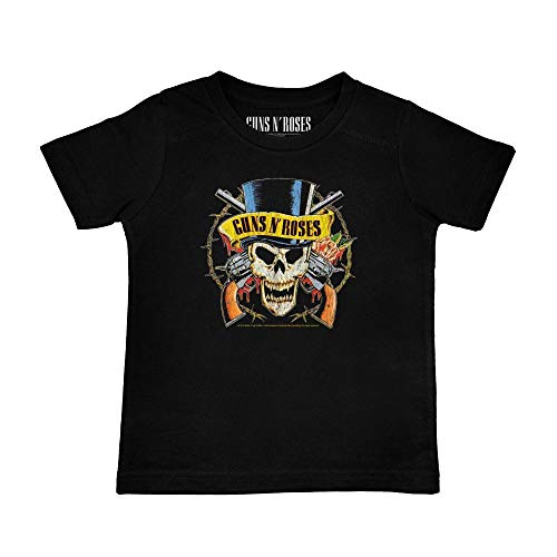 Metal Kids Guns 'n Roses (Tophat) - Kinder T-Shirt, schwarz, Größe 164 (13-14 Jahre), offizielles Band-Merch