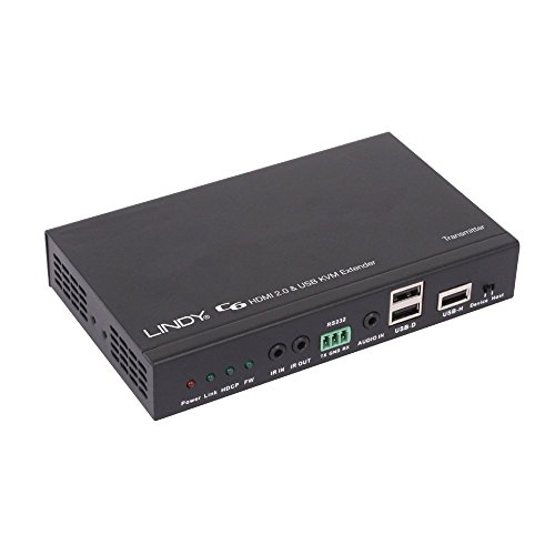LINDY Extender C6 HDMI/DVI/Displayport 4K USB 2.0 HDBaseT 2.0 100m