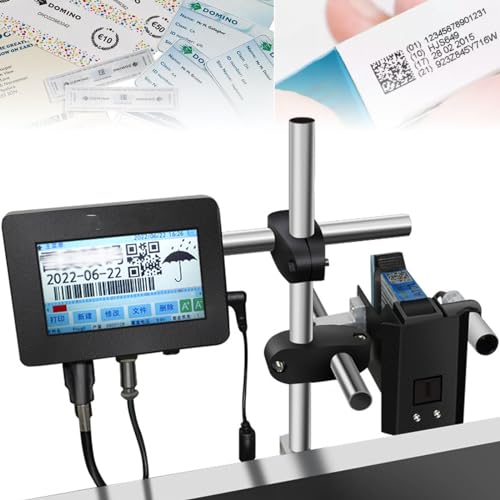 RCBDBSM Automatisches Tintenstrahl-Kodiergerät für die Produktionslinie, industrieller Tintenstrahldrucker, Tintenstrahl-Kodierer zum Drucken von Text, Nummer, Herstellungs-/Ablaufdatum,12.7mm