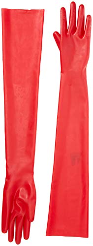 The Latex Collection Damen 29001493021 Latex Handschuhe, Klein, Rot (Rosso 001), One size (Herstellergröße: Small)