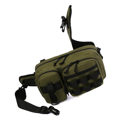 Yfenglhiry Tackles Hüfttaschen, große Kapazität, multifunktional, mehrschichtig, wasserdicht, für Camping, Angeln, Camping, armee-grün