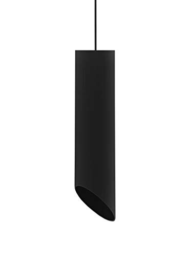 L+ Pendelleuchte Zylinder Schnitt GU10 Deckenleuchte Metall schwarz lackiert (schwarz, Ø30)