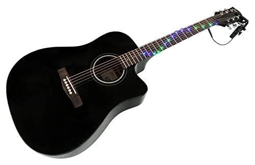 Rocktile D-60CE Westerngitarre mit Gitarrentrainer Schwarz