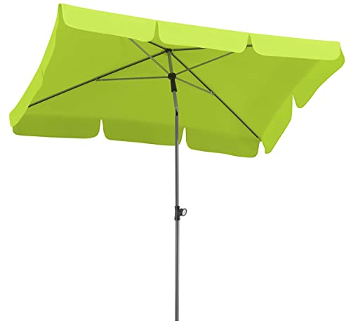 Schneider Sonnenschirm Locarno, apfelgrün, 180x120 cm rechteckig, Gestell Stahl, Bespannung Polyester, 2.3 kg
