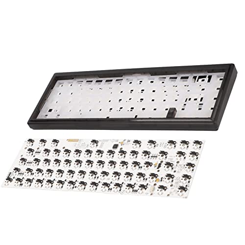 AXOC mechanischer Tastaturständer 5 Pin 3 Pin ABS Shell 67 Key DIY Switch Hot Swap Keyboard Kit (Schwarz)