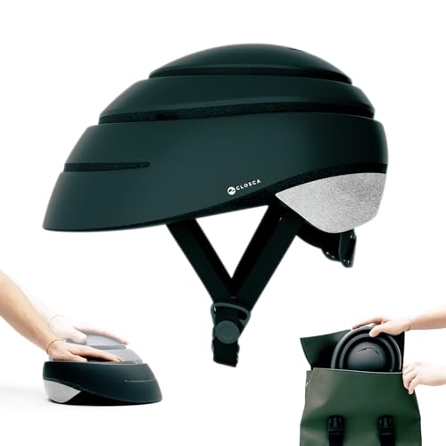 Closca Helmet Loop/Faltbarer Fahrrad- und/oder Rollerhelm, Unisex für Erwachsene (schwarz/reflektierende, M)