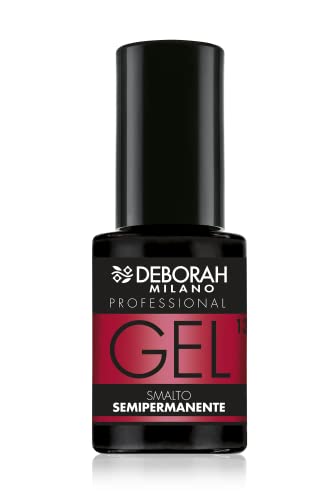 Deborah Milano Professional Gel-Nagellack, semi-permanent, Nr. 13, Orange, Plumping-Effekt, langanhaltend, für intensive und glänzende Nägel, 4,5 ml