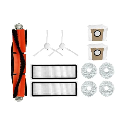 Filter-Mopp-Staubbeutel, kompatibel mit Dreame L10s Ultra, S10, S10 Pro, Xiaomi Mijia Omni X10+, Roboter-Staubsauger-Zubehör, Hauptseitenbürste (Color : Set 4)