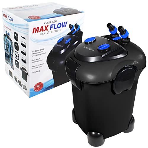 Penn-Plax Cascade Max Flow Aquariumkanisterfilter - ideal für extra große Aquarien - mehr als geeignet für 250+ Gallonen Aquarien - 820 Gallonen pro Stunde (GPH)