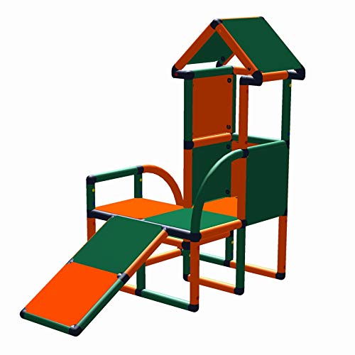 move and stic - Rutschenturm LEVI Spielhaus mit Kleinkindschräge für Kinderzimmer oder Garten